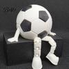 Flexible Pose Football Model 3D Printed Soccer Ball Buddy Figurine with Articulated Legs, Decorative Sports Collectible, World Tournament Cup Desktop