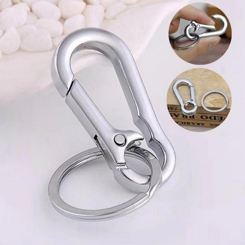 car Keychain Anti-Lost Zinc Alloy auto Key Chain With KeyRing Gourd Buckle Carabiner Keychain Car Key Ring  Hanging Buckle