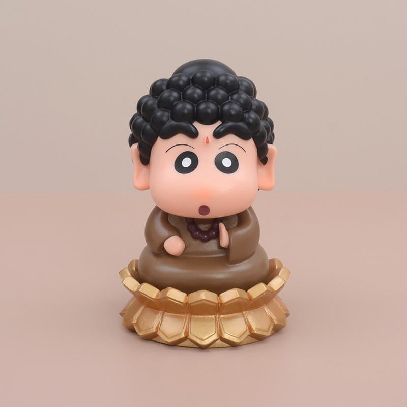 Crayon Shinchan Pvc Collectible Model With Buddha And Handcrafted Details For Car Decor