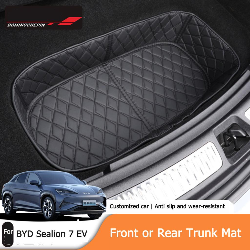 For BYD Sealion 7 EV Front Spare Box Pad Storage Bag Leather Mat Rear Trunk Organizer Pad Protection Liner Interior Accessories