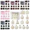 50pcs Velvet Christmas Ornaments Irregular Shape Xmas Hanging Decorations  Home Decor