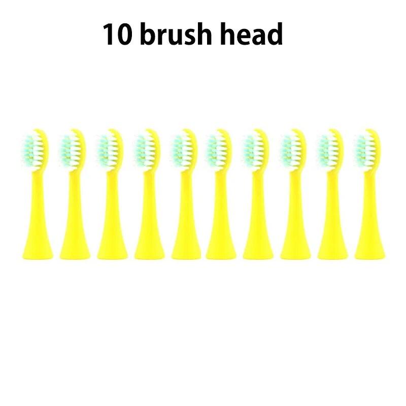 10pcs Original Replacement Brush Heads For Children Sonic Electric Toothbrush Soft Brush Head Deep Clean Smart Tips Accessories