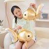 Lucky Koi Goldfish Shaped Plush Toy Soft PU Leather Cartoon Fish Doll Home Decor  Kids Birthday Gift Animal Cushion Throw Pillow