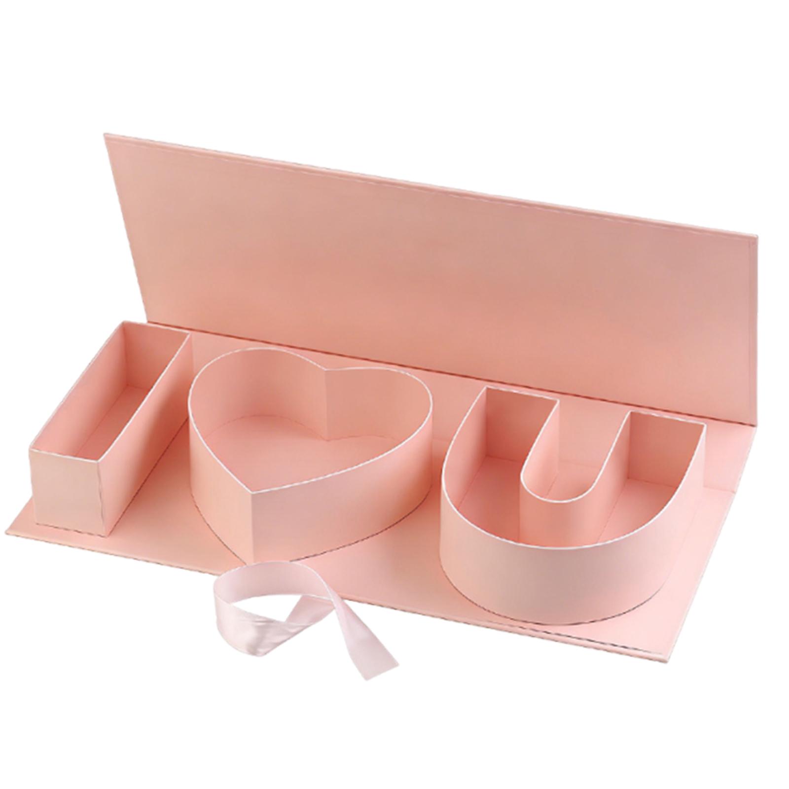 

Empty Cardboard Fillable Gift Box Cardboard Letter Shaped Fillable Flower Box for Valentine Day Anniversary Romantic Occasions 17.72x7.09in