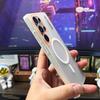 Slim Matte Clear Magnetic Phone Case For Samsung S25 S24 S23 S22 S21 Note 20 Ultra Plus FE A17 A07 A56 A26 A36 A16 A06 A55 Cover