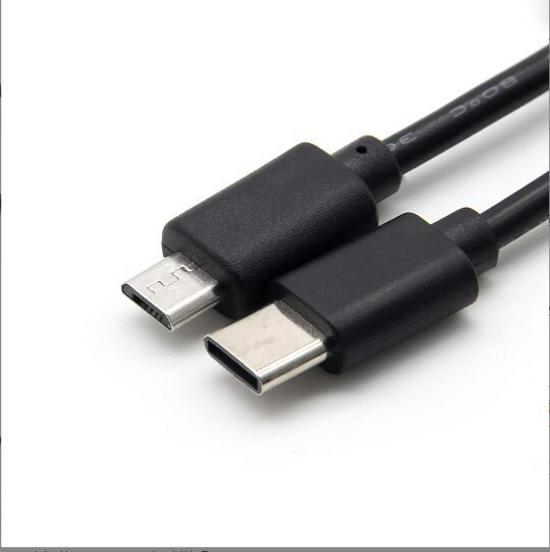 

Type-C to Micro USB Fast Charging and Data Adapter Cable 0.3m