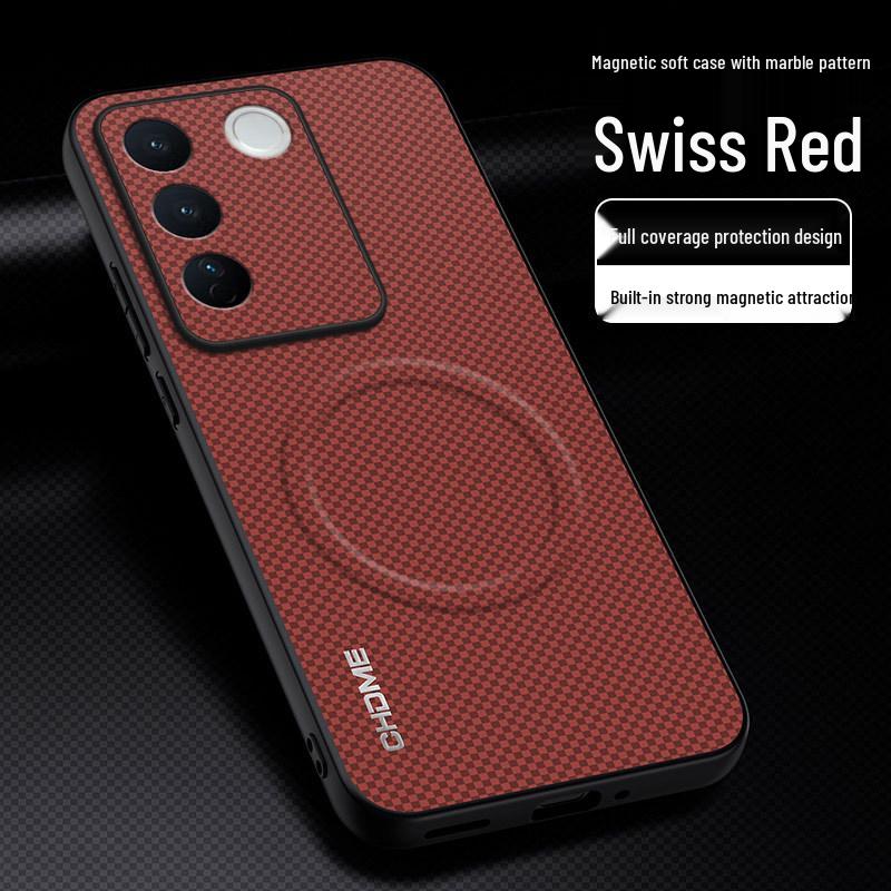 

Vivo V27 Full Coverage Protective Case - Anti-drop, High-end Simple Fashion with Magnetic Buckle and Textured Design vivo V27