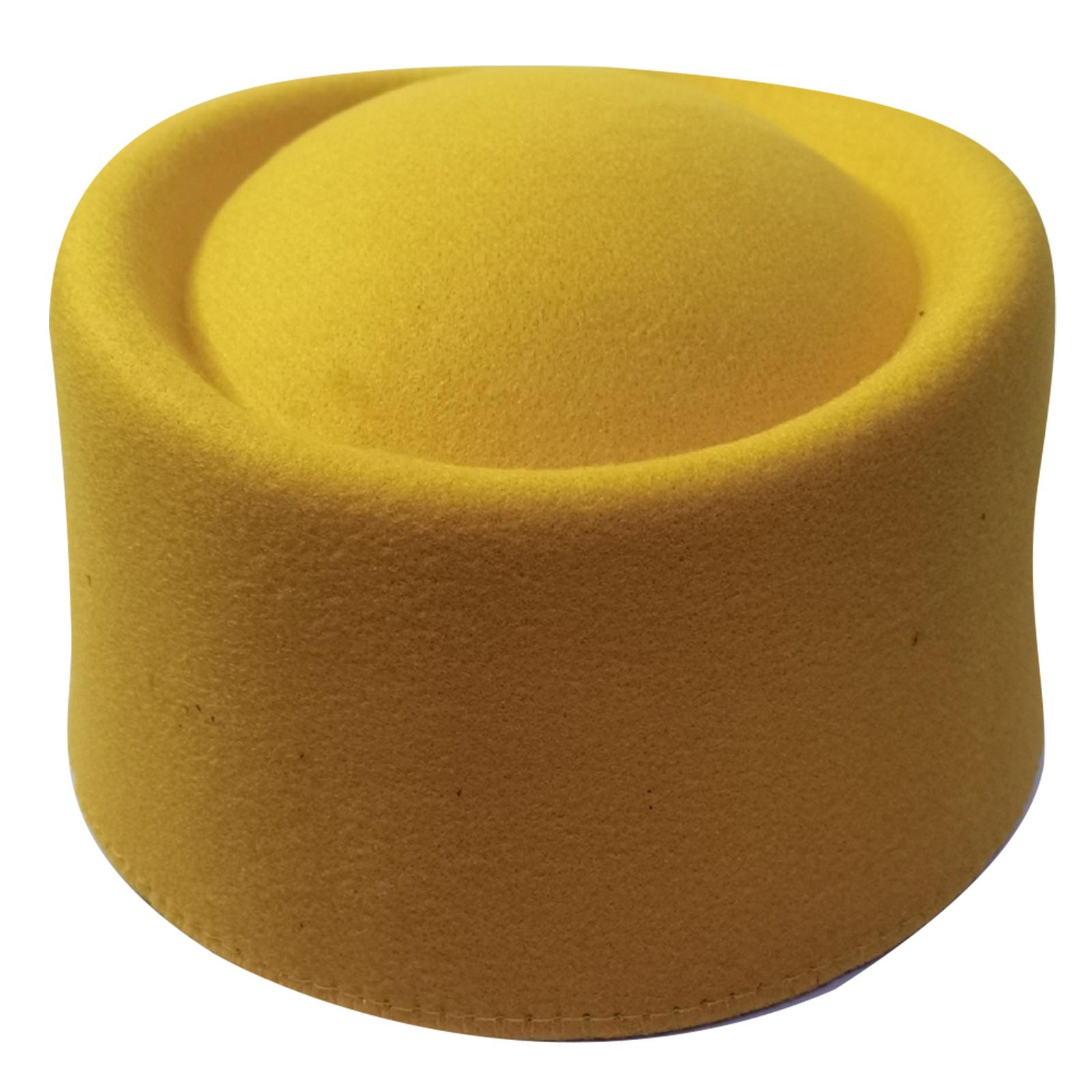 

Капелюшок-таблетка Цилиндр Мілінерія Федора Фасинатор Основа Капелюха для Жінок Повсякденний Одяг Вестерн Федора Одяг для Господині жовтий