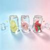 Fruit Can Squishy Toy, Watermelon Apple Peach Slow Rise Squeeze Toy in Can Box, Soft TPR Stress Relief Fidget for Teens Adults