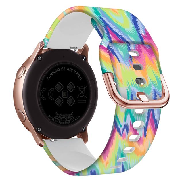 20mm Silicone Strap For Samsung Galaxy Watch 4 5 6 40mm 44mm/5 Pro 45mm/Watch4 Classic 46mm 42mm/Active 2 Bracelet Printing Band