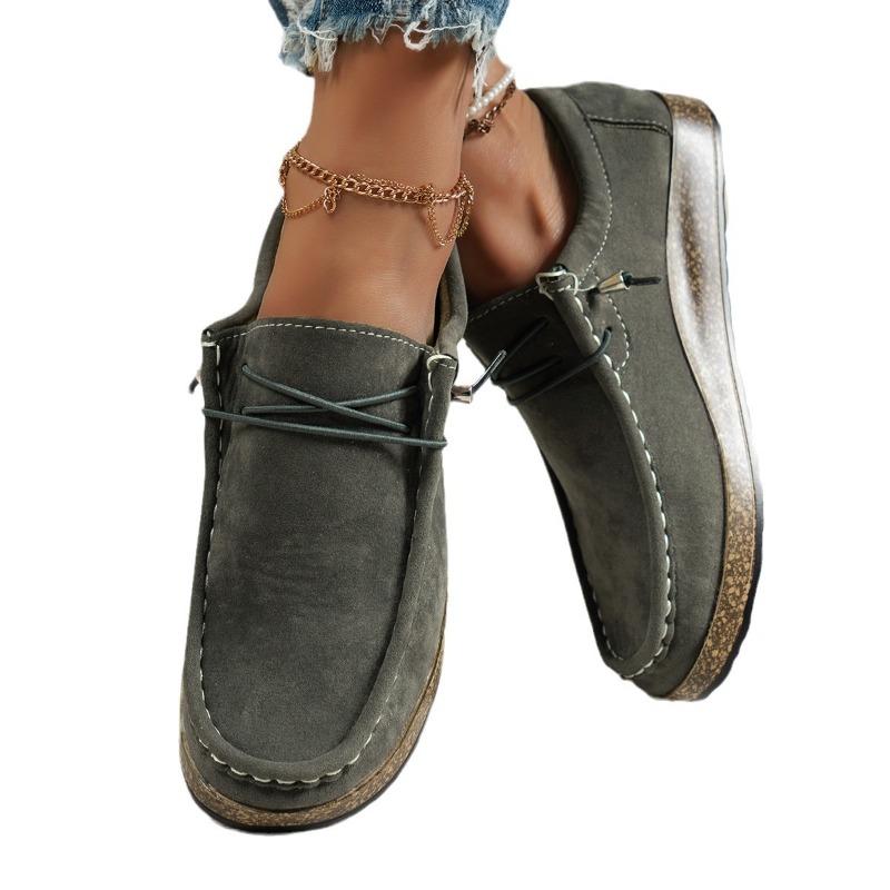 New Plus-size Women's Shoes Flat Elastic Strap Slippers Lazy People Pedal Casual Shoes