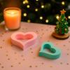 3Pcs Hollowed Heart Silicone Molds Multifunctional Silicone Candle Mould For Handmade Candle Soap and Resin Casting
