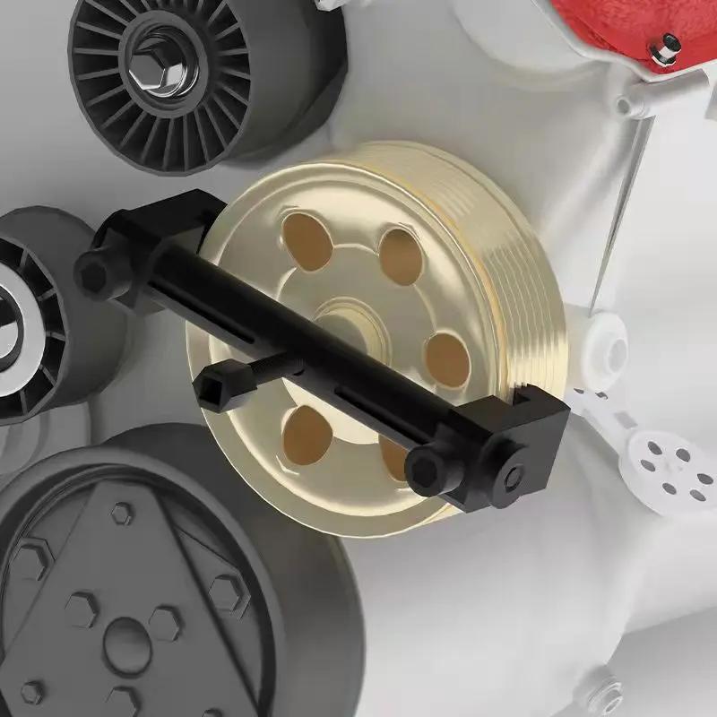 1 szt. ściągacz do żebrowanego koła pasowego, narzędzie do usuwania wału korbowego, narzędzie do naprawy samochodu