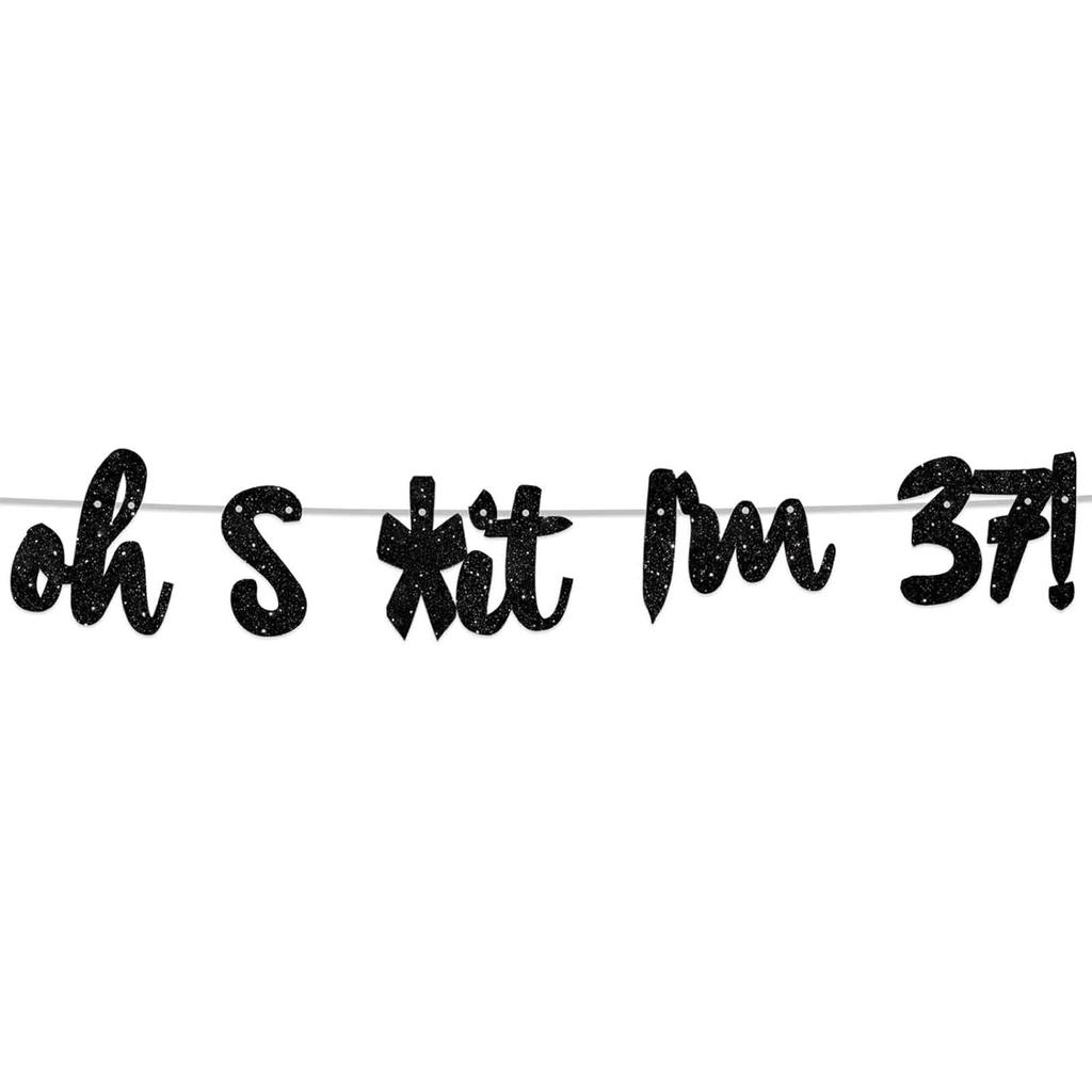 Oh I’m 30! Banner Backdrop Glitter Black Hallo Thirty Cheers to 30 Years Old Theme Decor for Man Woman Happy 30th Birthday Party Photo Studio Prop