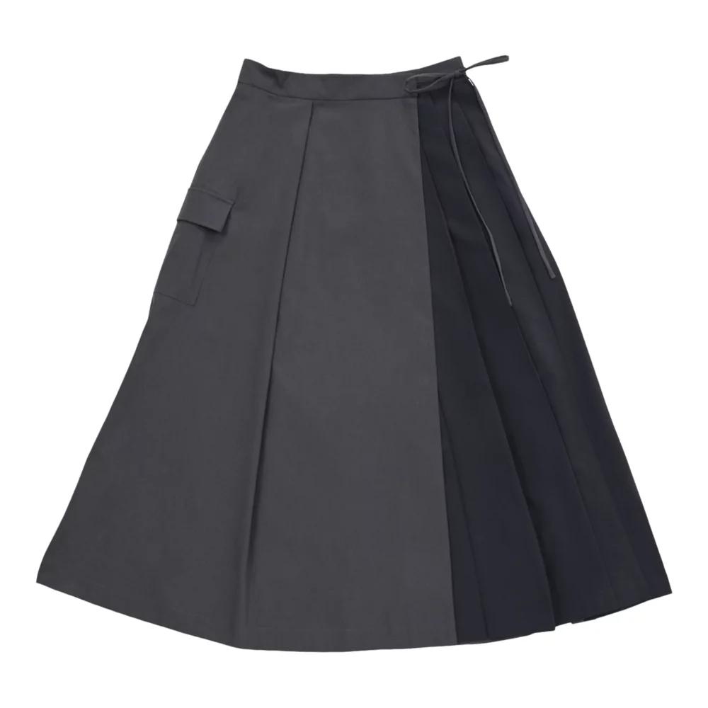 New Balance Met24 Wrap Skirt Casual Long Skirt Women s Black AWK55001-BLK M