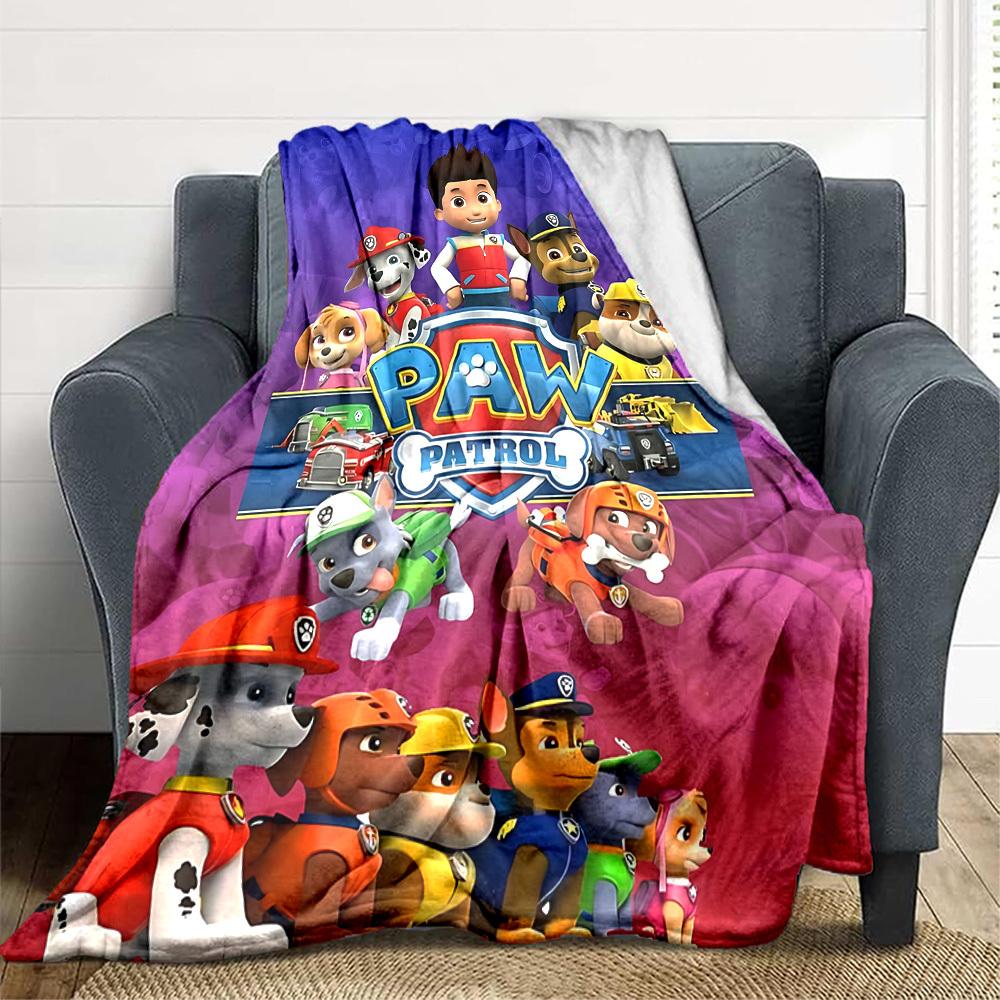 1pc Paw Patrol Characters Soft & Warm Flannel Blanket, Multi-Purpose Throw Blanket for Couch, Sofa, Office, Bed, Camping, Travel 122