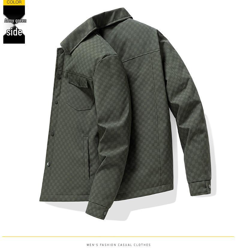 Herren Schwarze Lässige Revers Daunenjacke - Winter Kältebeständig, Warm, Lockere Passform
