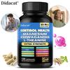 Didacat Cortisol Gesundheit Magnesium Ashwagandha L-Theanin Nahrungsergänzungsmittel, 120 Kapseln
