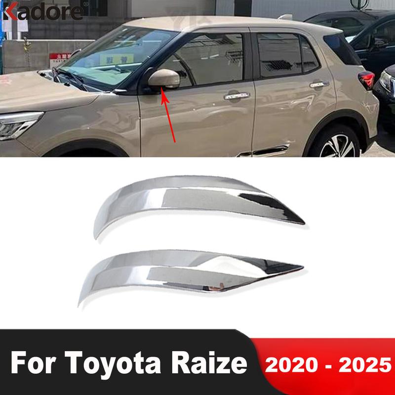 For Toyota Raize 2024 2025 Chrome Car Rearview Mirror Trim Cover Side Mirrors Molding Strip Accessories