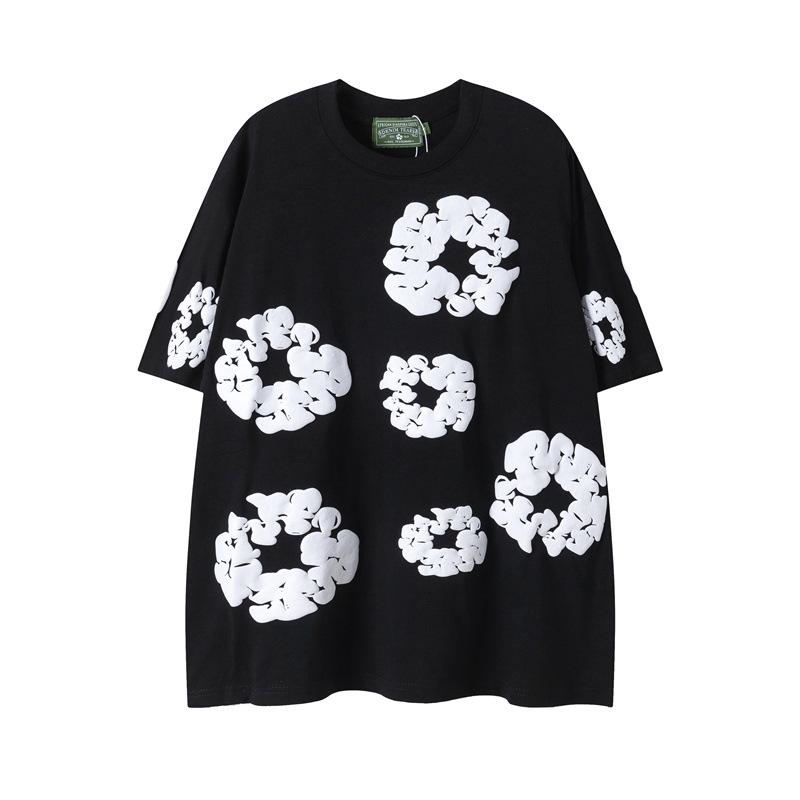 Set Casual pentru Cuplu Denim Tears Kapok Foam Print Stil American - Hanorac și Pantaloni de Trening