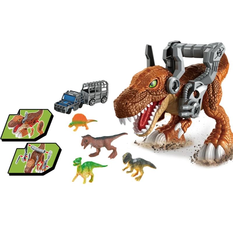 

Dinosaur Shape Transport Truck Toy Pull Back Vehicles Toy Children Interactive Educational Toy for Infant Kindergarten 1