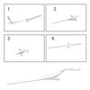 5 Piece Steel Double Hole Leather Rope Lace Needles 56mm DIY Leather Sewing Craft Tool Leather Kit Tools Hand Sewing Needles
