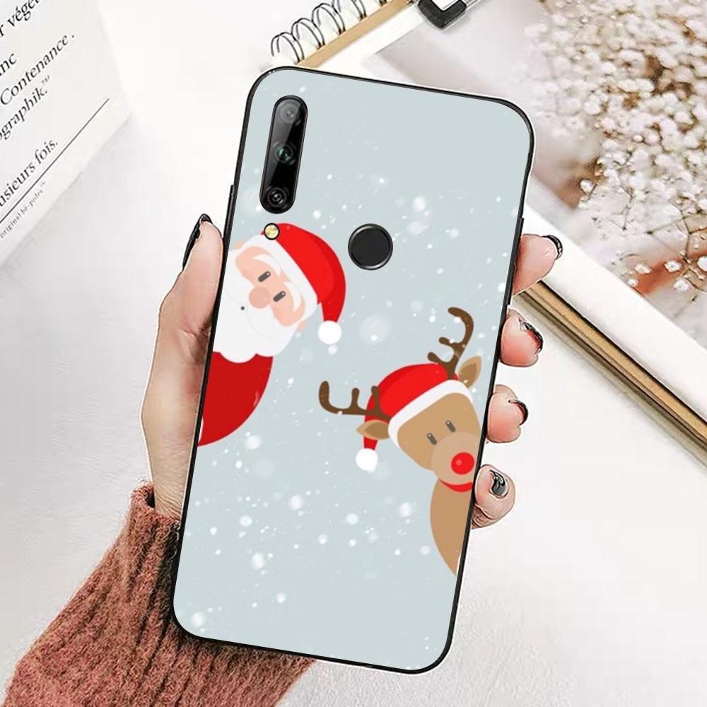 Christmas Cartoon New Year Phone Case For Huawei Honor 10 lite 9 20 7A pro 9X pro 30 pro 50 pro 60 pro 70 pro plus