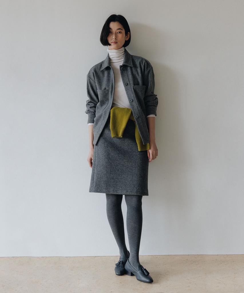 Beullaengkeulumumeon Ellie Wool Midi Skirt_Gray