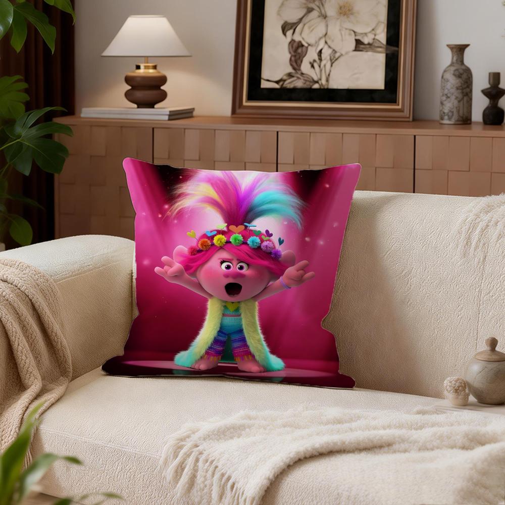 Kids Trolls Cushion Cover Cushion Cover Set 4Pcs 50x50 45x45 40x40 Pillowcase Decorative Sofa Home Decor