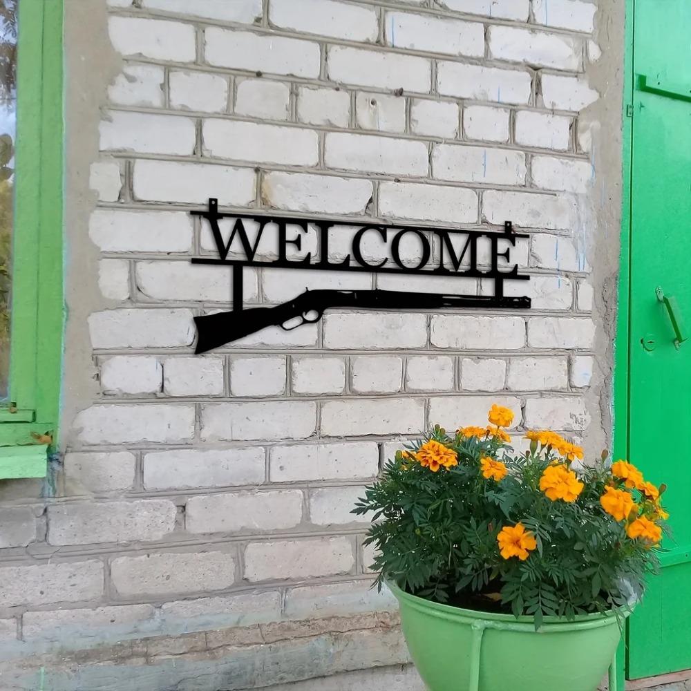 Добро пожаловать домой с уникальным металлическим знаком в виде оружия — идеально — фото 6