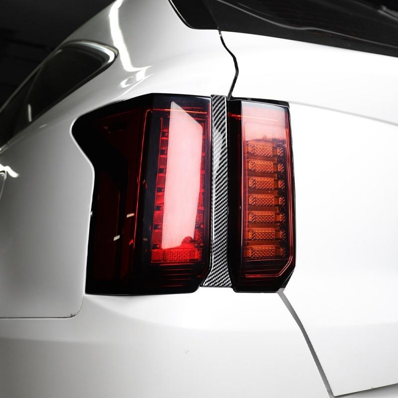 2PCS Auto Exterior Decoration Rear Brake Light Decal Stripe Cover ABS Carbon Fiber Black For Kia Sorento MQ4 - LHD RHD