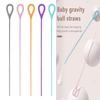 New 3mm Silicone Straw Brush Extended Silicone Drinking Straw Cleaner Brush Free Bending Cleaning Tool Bottle Straw