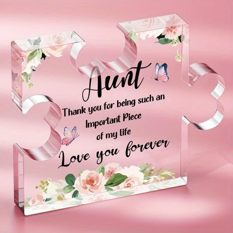 

Лучшая тетя на свете Пазл - Душевный акриловый подарок от племянницы/племянника чистый