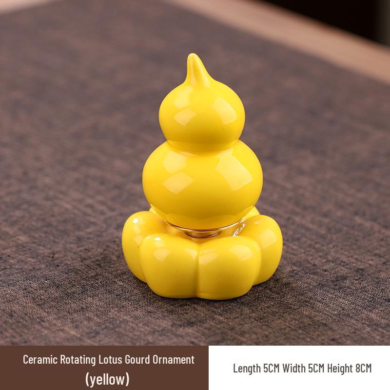 Vibrant Rotating Gourd Ornament: Stylish and Fun Tea Pet with Custom Logo Option