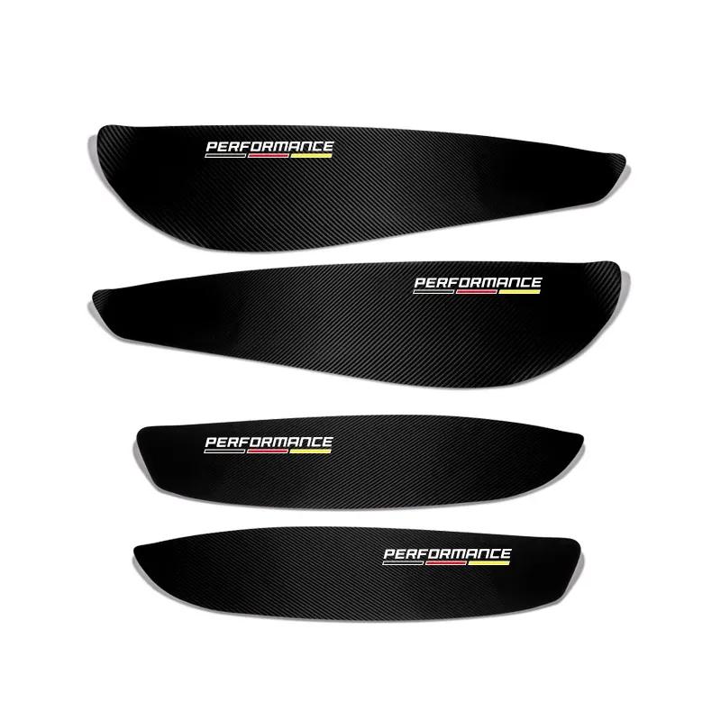 For BMW E90 F10 F30 F20 F34 F07 X3 F25 X5 F15 E70 X1 E84 Carbon Fiber PVC 4pcs Car Door Anti-Kick Pad Stickers Protector Films