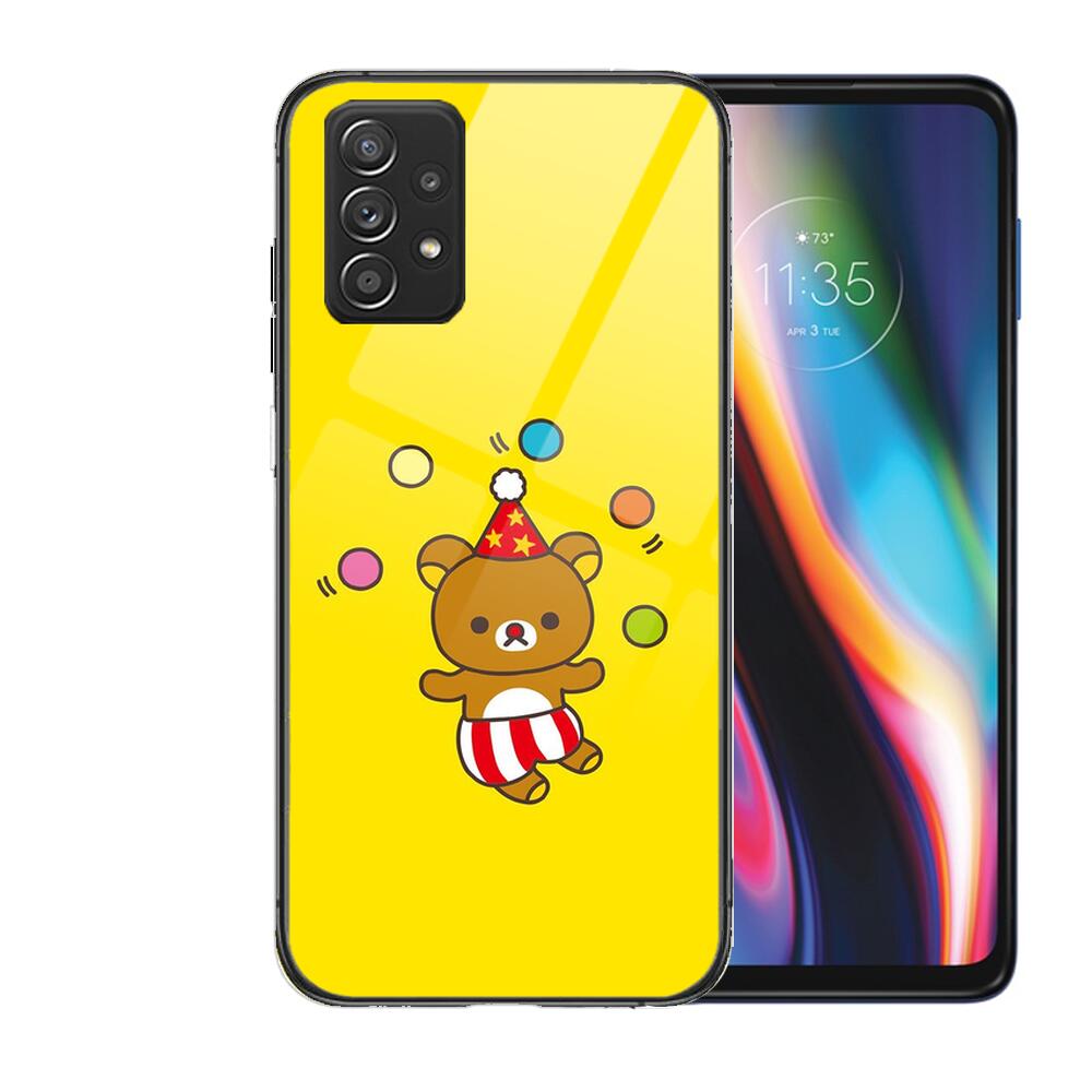 

TOPLBPCS милый rilakkuma закаленный стеклянный чехол для телефона Samsung Galaxy A51 A71 A60 A70S A70 A80 A21S A41 A20E A50 A30S 5g A32 A40S Galaxy A21S
