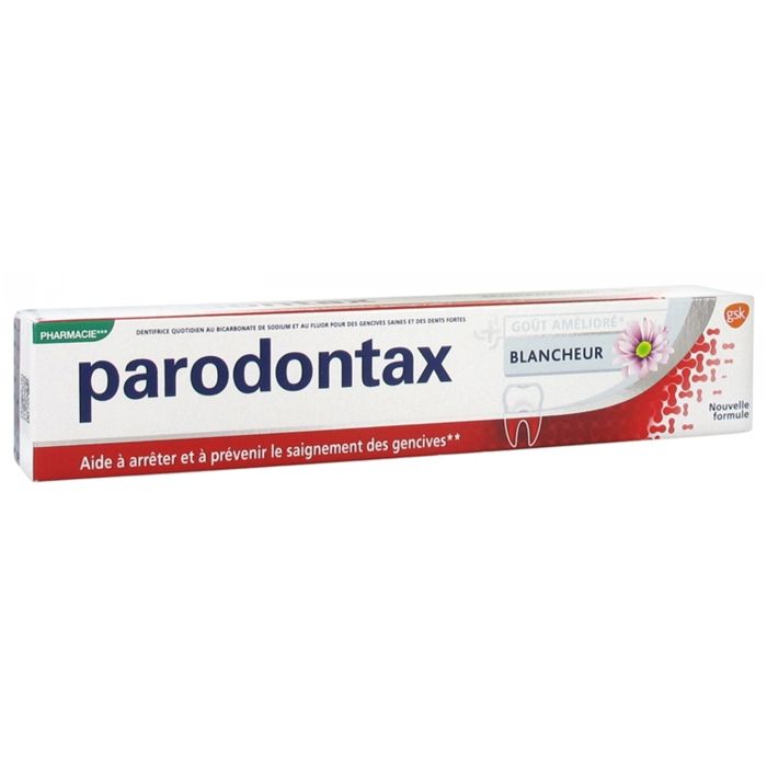 Dentifrice - Parodontax - Blancheur - 75ml - Fluor - Réduit plaque bactérienne