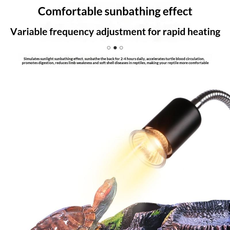 1 set di lampade UVA/UVB da 50/75 W, faretto riscaldante a luce solare simulata per rettili, tartarughe e lucertole, lampada riscaldante dimmerabile.