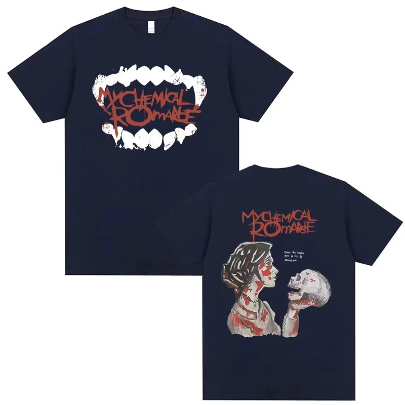 Limitované tričko Punkové kapely My Chemical Romance Pánské Dámské Gotický Rock Oversized Streetwear Unisex Běžné Měkké Bavlněné Trička Top