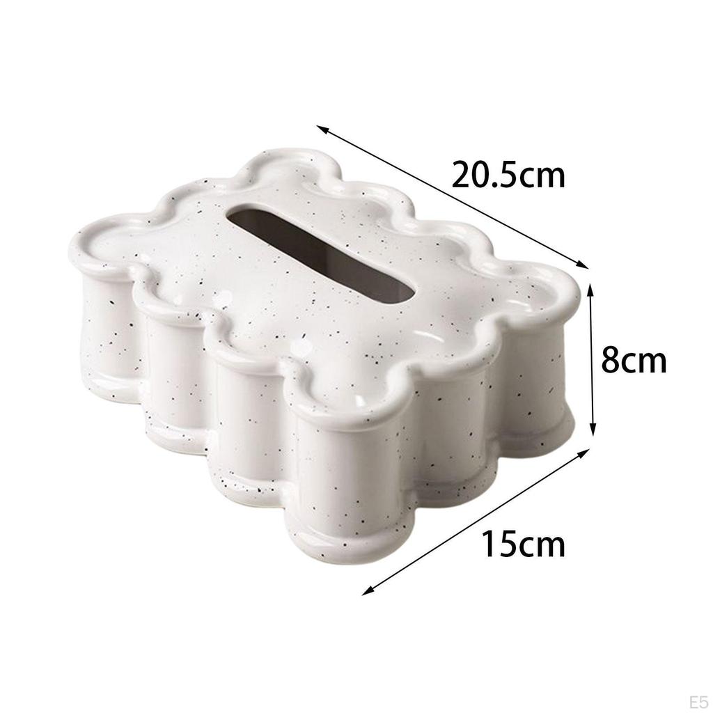 Ceramic Tissue Box Cover Fashion Ornaments Square Organizer Gift Decor Elegant Napkin Holder for