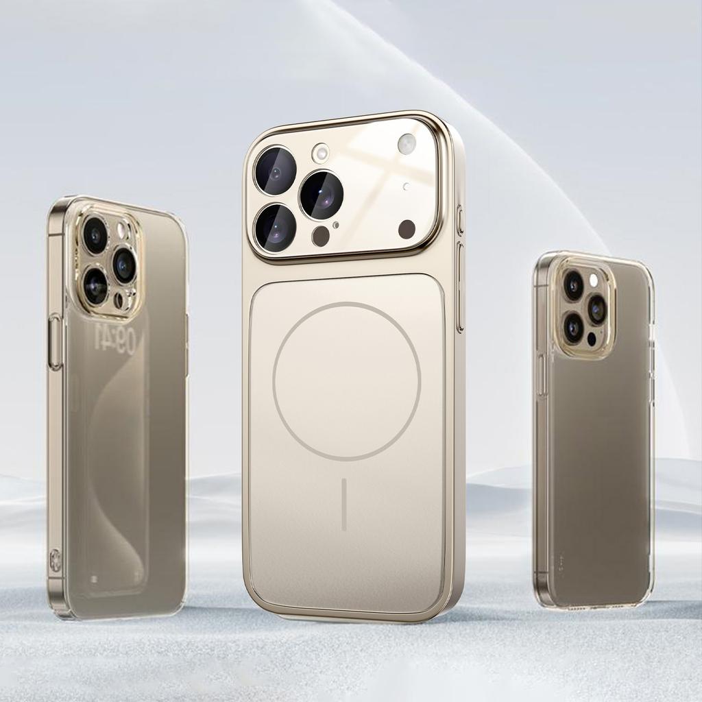 Frosted Glass Finish Magnetic Phone Case For iPhone 17Air 17 ProMax 16 15 14 13 Pro Max Magnetic Shockproof PC Hard Cover