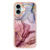 YB IMD Series-16 Style-E For iPhone 16 TPU Case Marble Pattern Electroplating Phone Cover