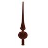 Christmas Tree Topper 11 Inches Velvet Flocked Gourd Tree Topper Colorful Spiral Christmas Tree Decoration Festive Atmosphere Ornament
