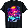 Západ slunce v Miami na Floridě – Živé a teplé tóny South Beach Tričko