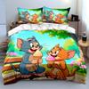 Cartoon Cat and Mouse Ice Cream Bedding Set Bedding Set (1 Duvet Cover, 2 Pillowcases, Duvet Not Included)