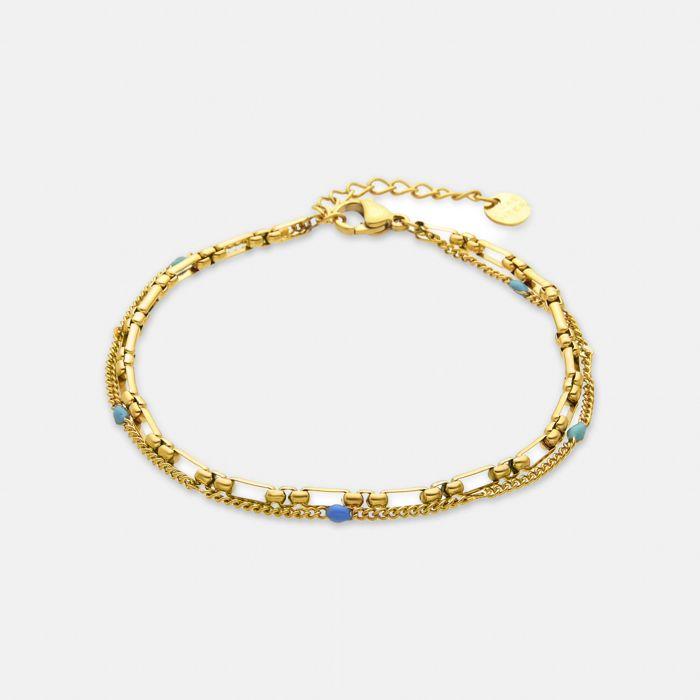 Luxenter Bracelet laqué multicolore avec finition en or 18 carats - Cautar