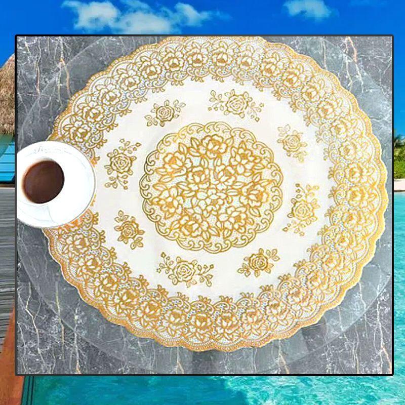Minimalist Circular Table Cloth Waterproof Oilproof Wash Free Easy To Wipe Tablecloth Household Dining Table Round Tablecloth