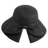 Wide Brim Straw Sun Hat with Decorative for Women Foldable Packable Design for Outdoor Use