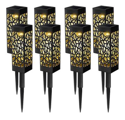 GLOWDAWN Solar Set of 8 LED Garden IP65 Solar Panel Automatic Light Security and Disaster Suitable for and Walkways Lights, Outdoor, Lights, Recessed,