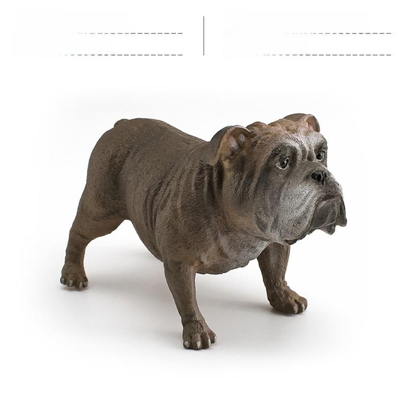 Miniature Bulldog Figurine Pvc Realistic Toy For Home Office Desk Decor